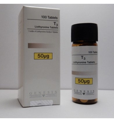 T3 (liothyronine sodium ) Genesis, 100 tabs / 50 mcg