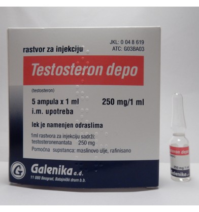 Testosteron Depo Galenika, 250 mg / ml, 1 amp