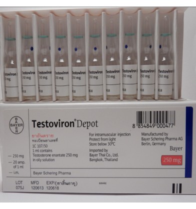Testoviron Depot (Testosterone Enanthate) Bayer Schering, 250mg/1ml